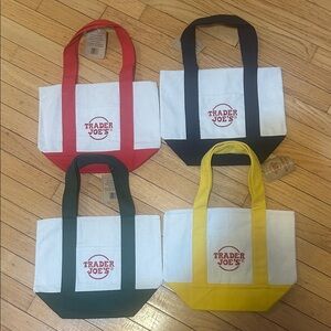 Trader Joe's Mini Canvas Tote Bag Collection